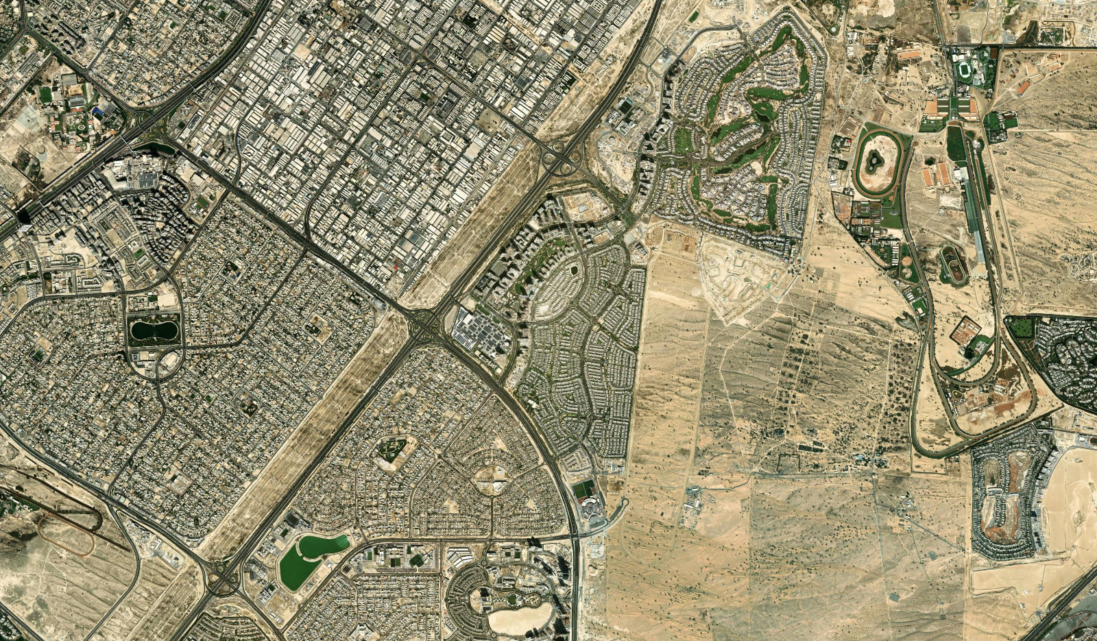 Dubai satellite overview centred on MBR City